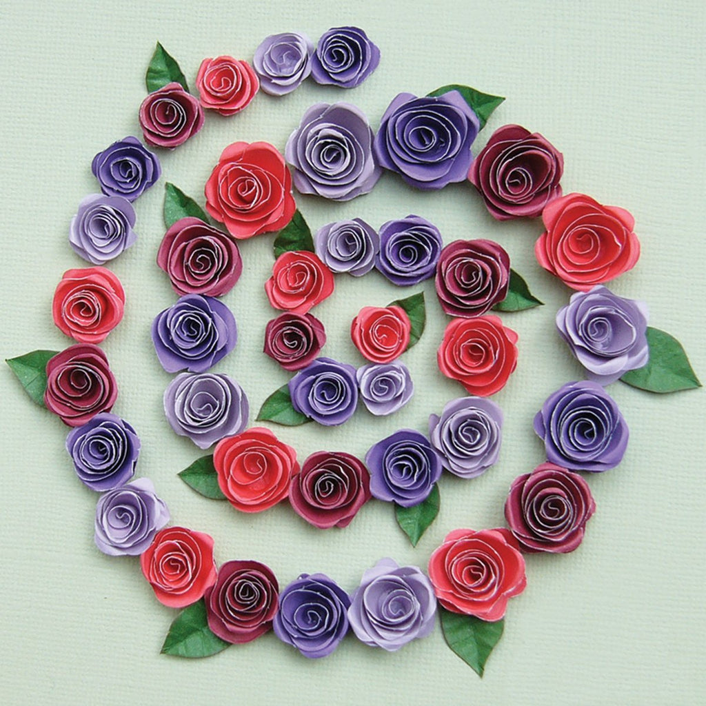 Quilled Creations Spiral Roses Quilling Kit, Burgundy/Red/Purple