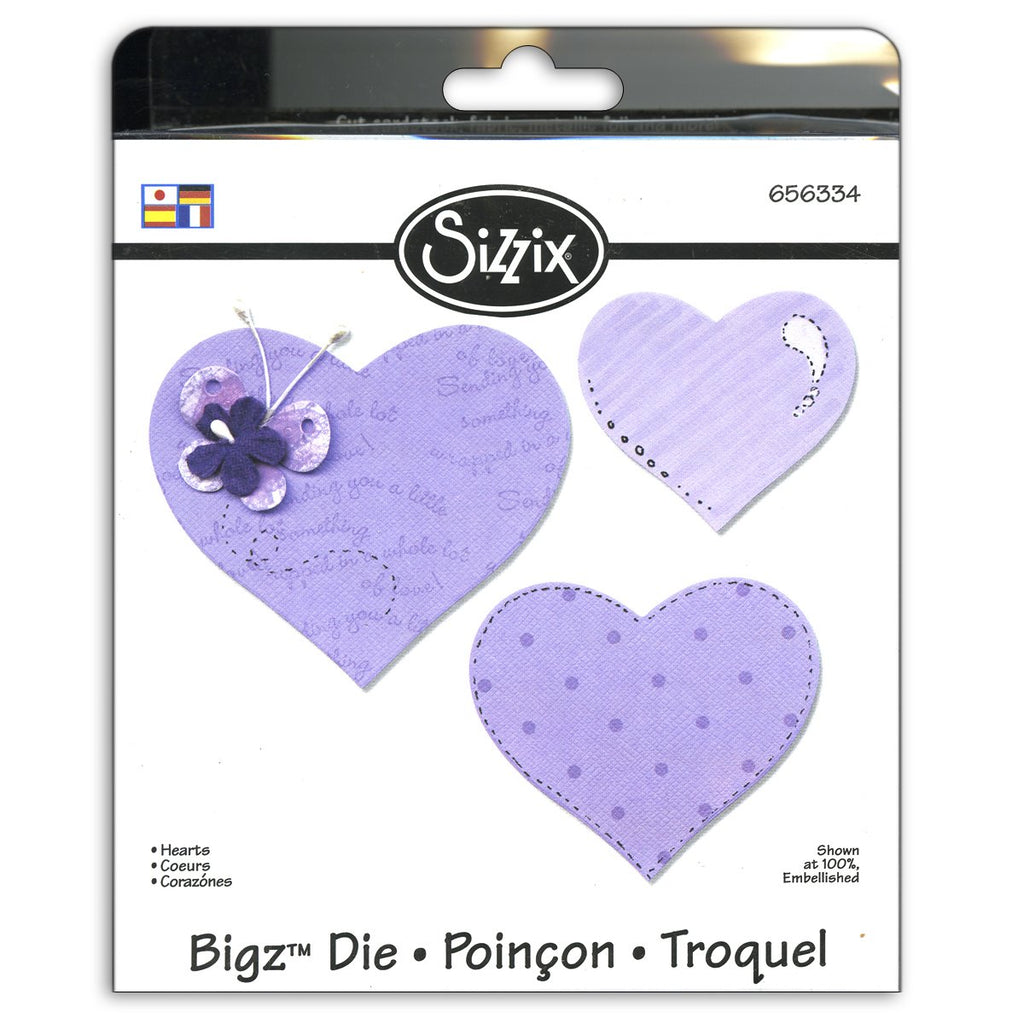 Sizzix Bigz BIGkick/Big Shot Die, Hearts