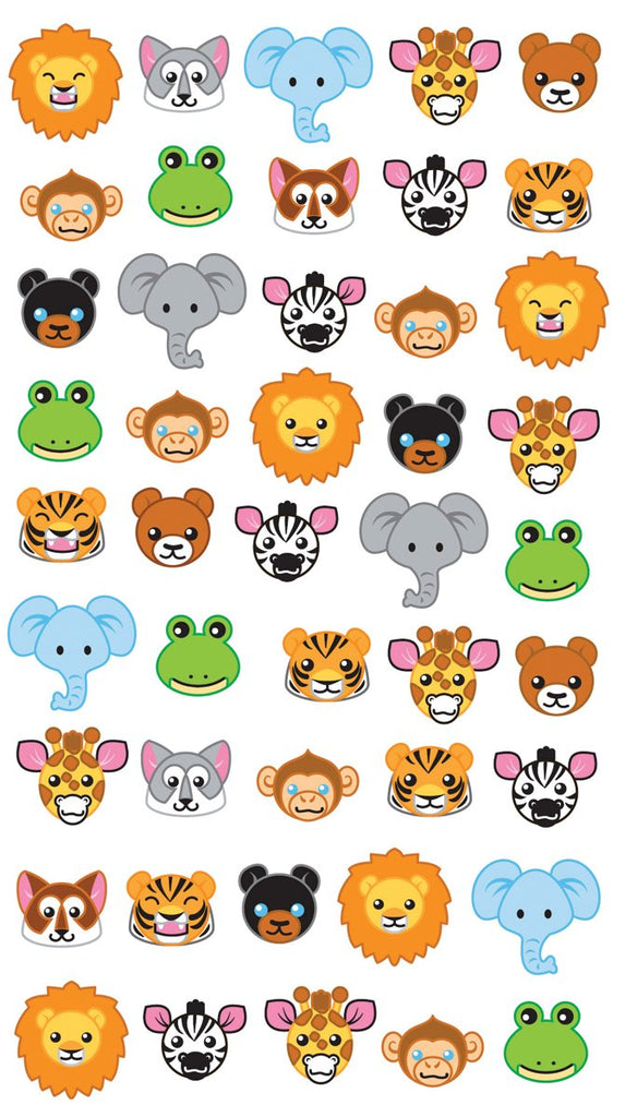 Sticko Zoo Faces Stickers