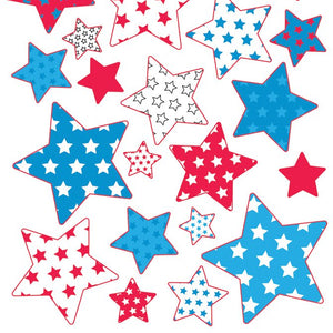Sticko Red, White and Blue Stars Metallic Stickers