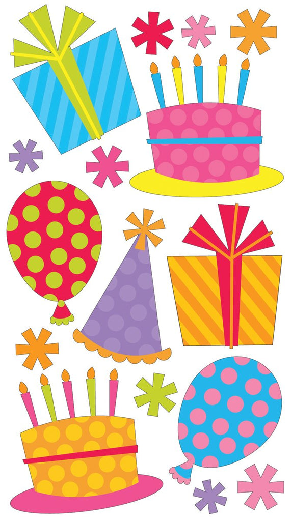 Sticko Fun Party and Balloons Glitter Stickers