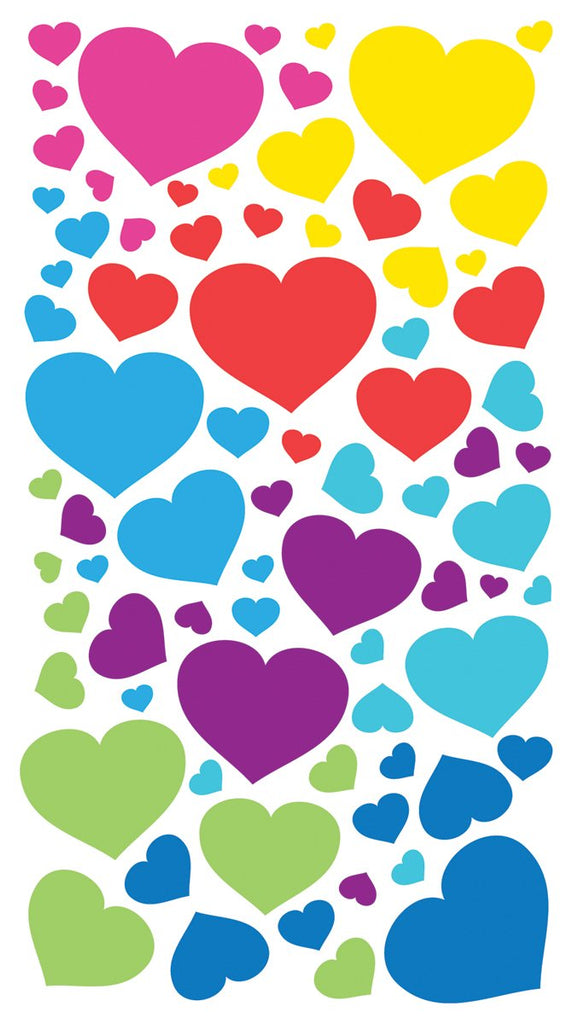 Sticko Fun Colorful Hearts Metallic Stickers