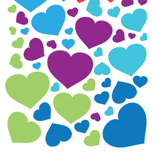Sticko Fun Colorful Hearts Metallic Stickers