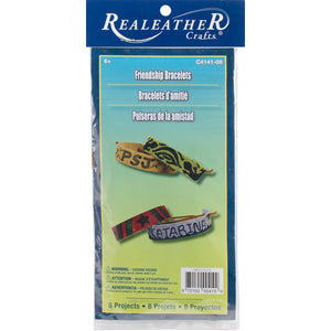 Realeather Crafts Leather Craft Kit, Friendship Bracelets, 8-Pack