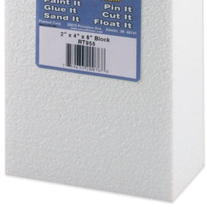 Smoothfoam Block Crafts Foam for Modeling, 2 by 4 by 8-Inch, White
