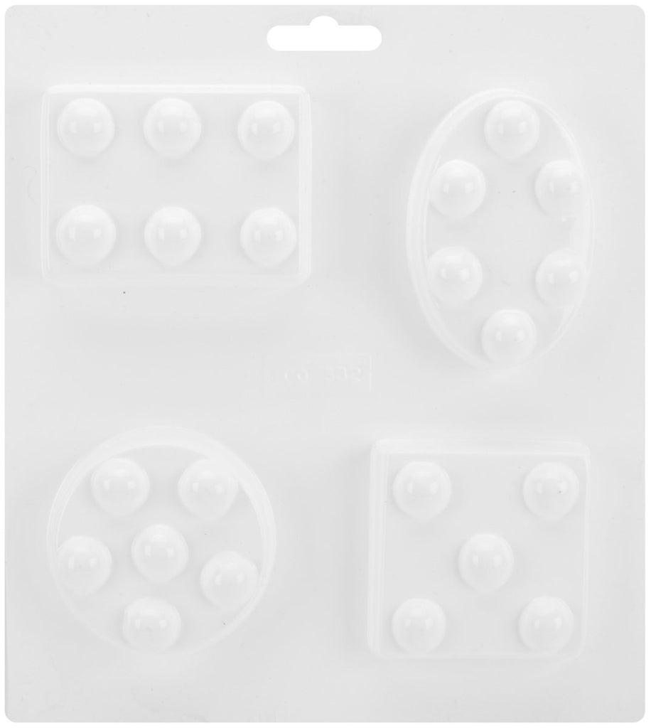 Soapsations Soap Mold 8"X9"-4 Molds- Geometric Shapes W/Dots