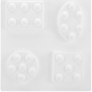 Soapsations Soap Mold 8"X9"-4 Molds- Geometric Shapes W/Dots