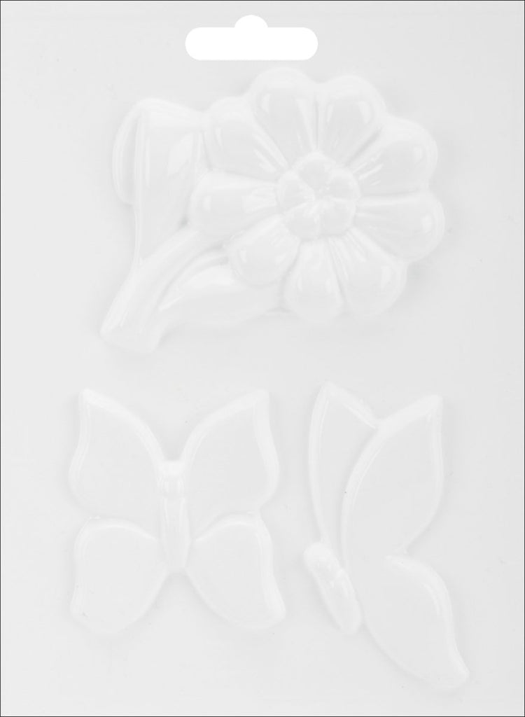 Plaster Casting Plastic Molds 5"X7"-Butterfly/Flower