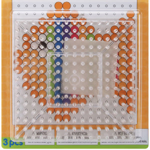 Perler Beads Clear Large Square Biggie Bead Pegboard 2 Pack
