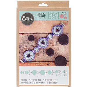 Sizzix 661508 Movers & Shapers Magnetic Die Set, Circles (9-Pack),,