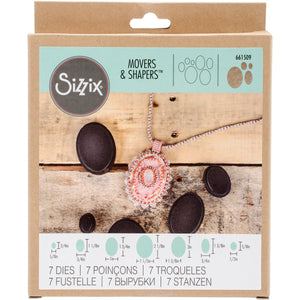 Sizzix 661509 Movers & Shapers Magnetic Die Set, Ovals (7-Pack),,