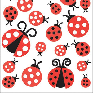 Puffy Classic Stickers-Ladybugs