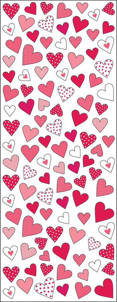 Puffy Classic Stickers-Hearts