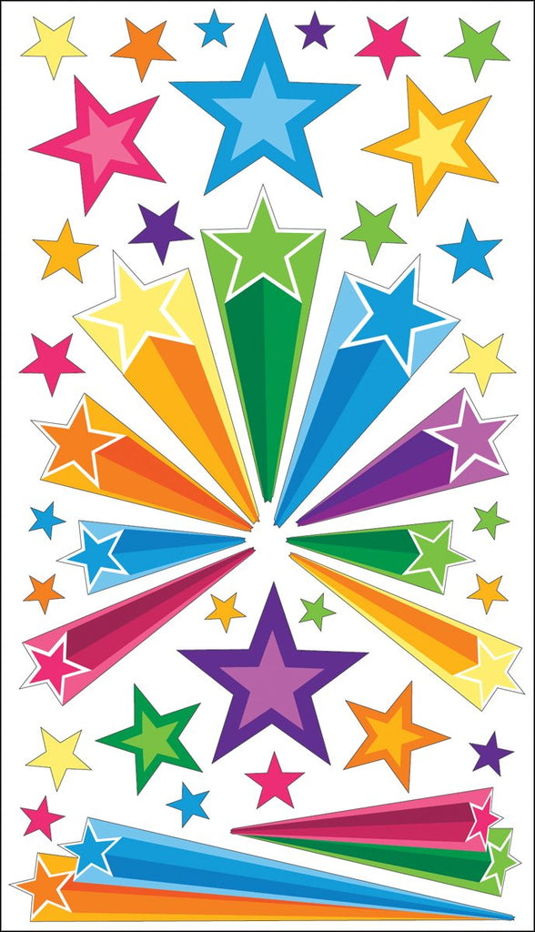 Sparkler Classic Stickers-Retro Stars