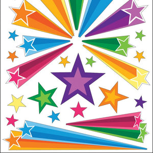 Sparkler Classic Stickers-Retro Stars