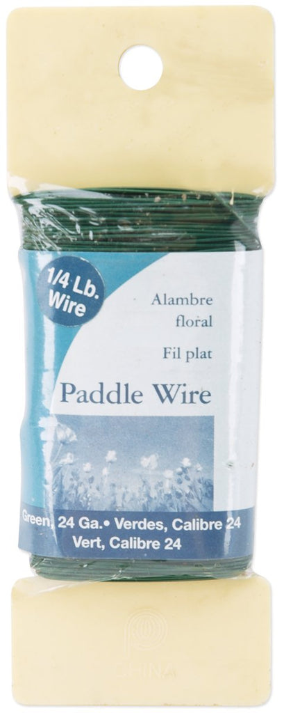Paddle Wire 24 Gauge 4 Ounces/Pkg-Green