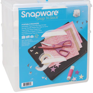 Snapware Snap 'N Stack Sqaure Layer Storage Container, 13.1-Inch by 13.1-Inch, Clear