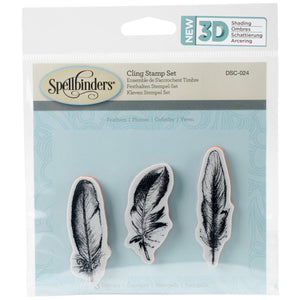 Spellbinders DSC-024 3D Shading Feathers Stamps