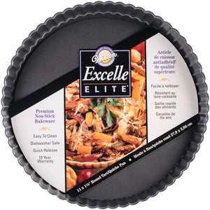 Wilton 2105-450 Nonstick Round Tart Quiche Pan, 11 x 1 1/8 Inch