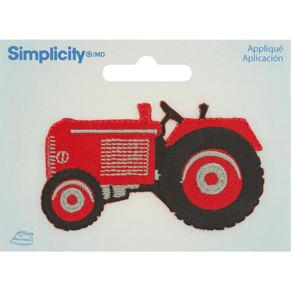 Simplicity Iron-On Applique-Red Tractor