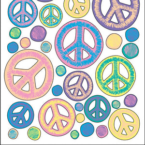 Sticko Sketchy Peace Signs Stickers