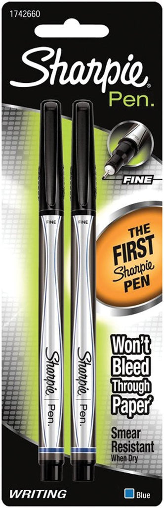 Sharpie Pen Fine Point Pen, 2 Blue Pens (1742660)