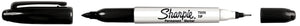 Sharpie 32201 Twin-Tip Permanent Marker, Fine/Ultra Fine, Black (SAN32201)