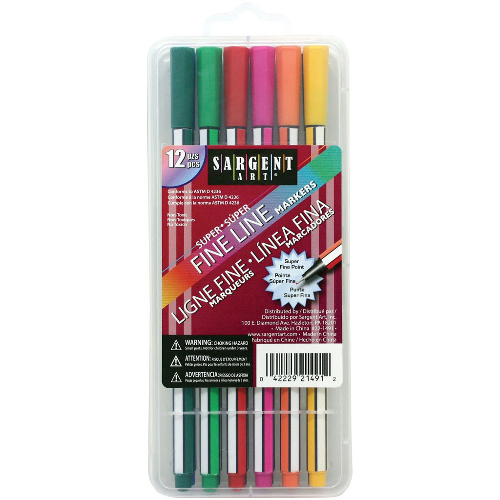 Sargent Art 22-1491 12ct Super Fine Line Marker Pack