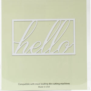 Penny Black Hello Framed Steel Die (51-350)
