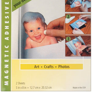 ProMag ProMag Adhesive Magnetic Sheet, 5 by 8-Inch, 2-Pack