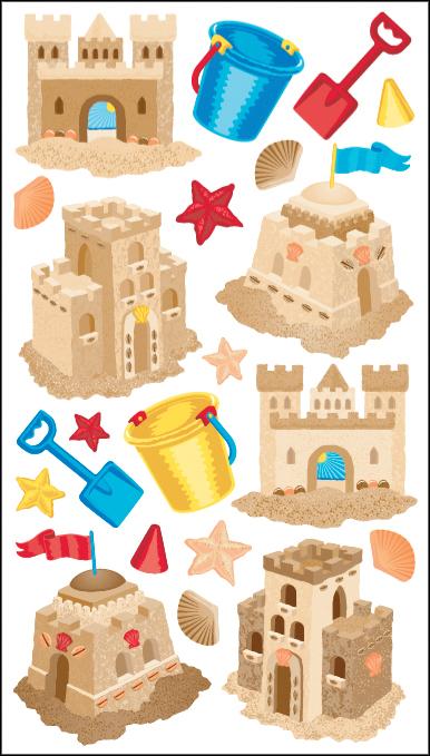 Sticko Classic Stickers-Sand Castles
