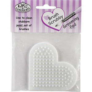 Royal Brush Brush Scrubby Grooming Pad, Heart