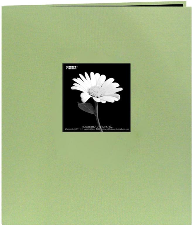 Pioneer 8 1/2 Inch by 11 Inch Postbound Frame Cover Memory Book, Sage Green
