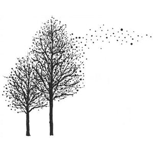 Penny Black 459889 Snow Dust Mounted Rubber Stamp, 3.5 by 4.25-Inch