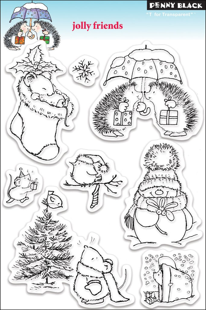Penny Black Clear Stamp Set, Jolly Friends