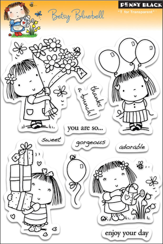 Penny Black Clear Stamp Set, Betsy Bluebell