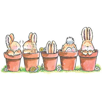 Penny Black Decorative Rubber Stamps, Bunny Friends
