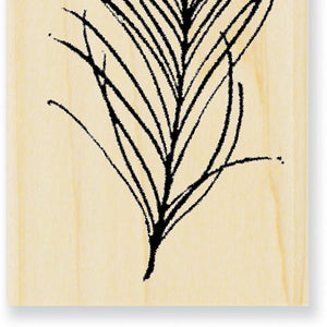 Stampendous Mounted Rubber Stamp 1-3/4"X4"-Peacock Feather