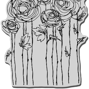 Stampendous Cling Rubber Stamp-Ranunculus Field