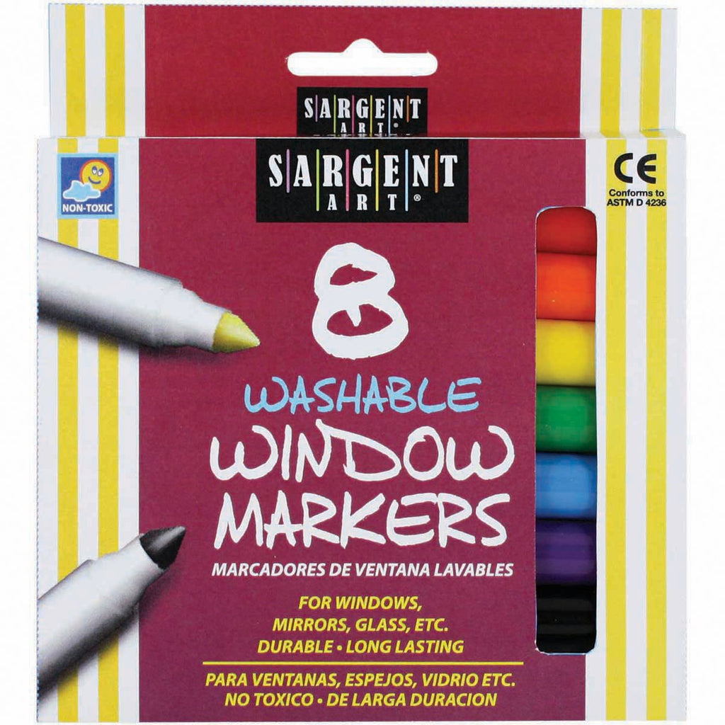 Sargent Art 22-1567 8-Count Washable Window Markers