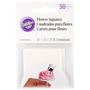 Wilton Pre-Cut Flower Squares, 1.75 by 1.75-Inch, 50-Pack