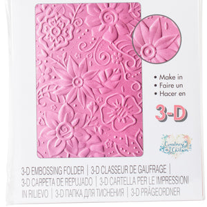 Sizzix 3D Textured Impressions Embossing Folder 661948 Bohemian Botanicals