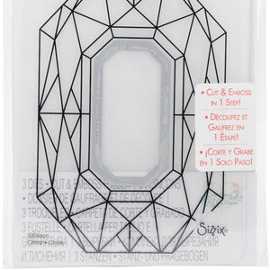 Sizzix 661954 Diamond Geometrics Impresslits Embossing Folder