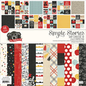 Simple Stories Single-Sided Paper Pad 12"X12" 48/Pkg-Say Cheese III, 24