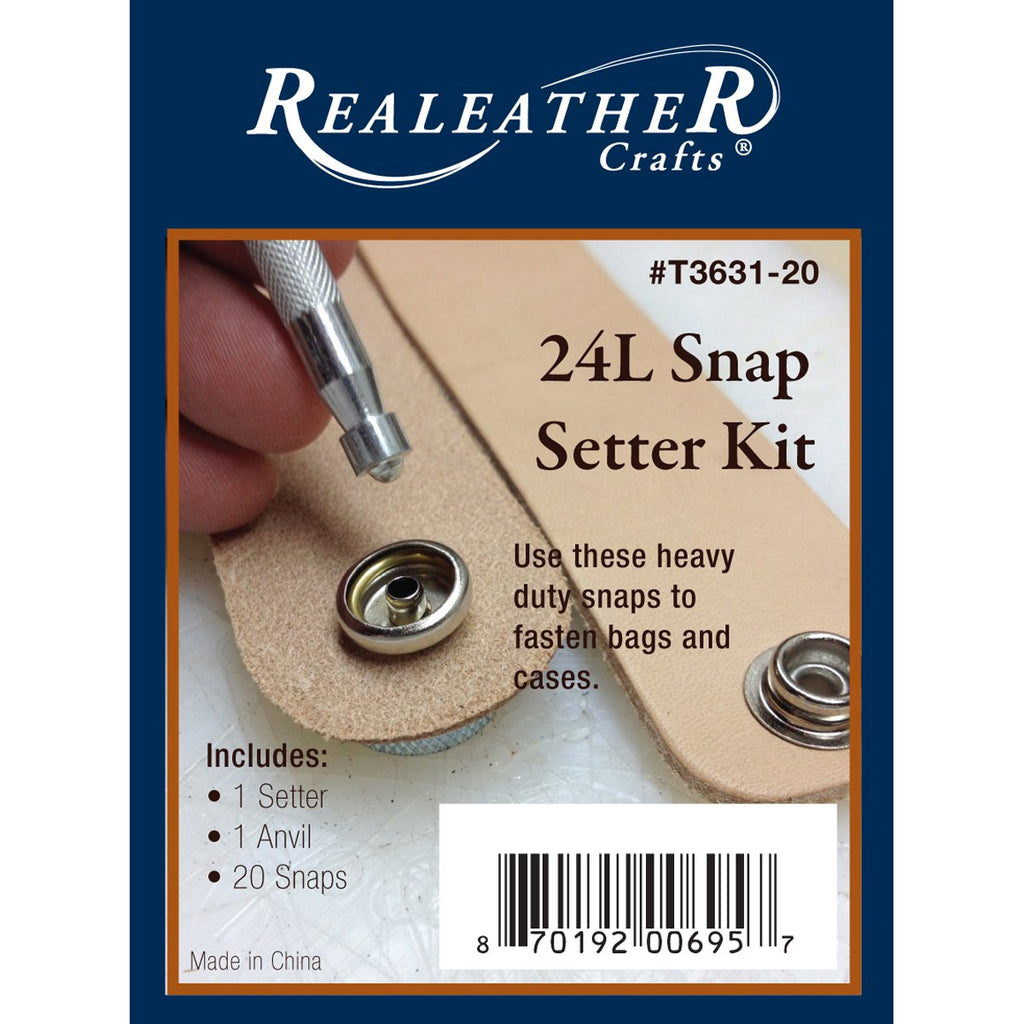 Realeather Crafts Snap Setter Kit, 24-Litter, Nickel