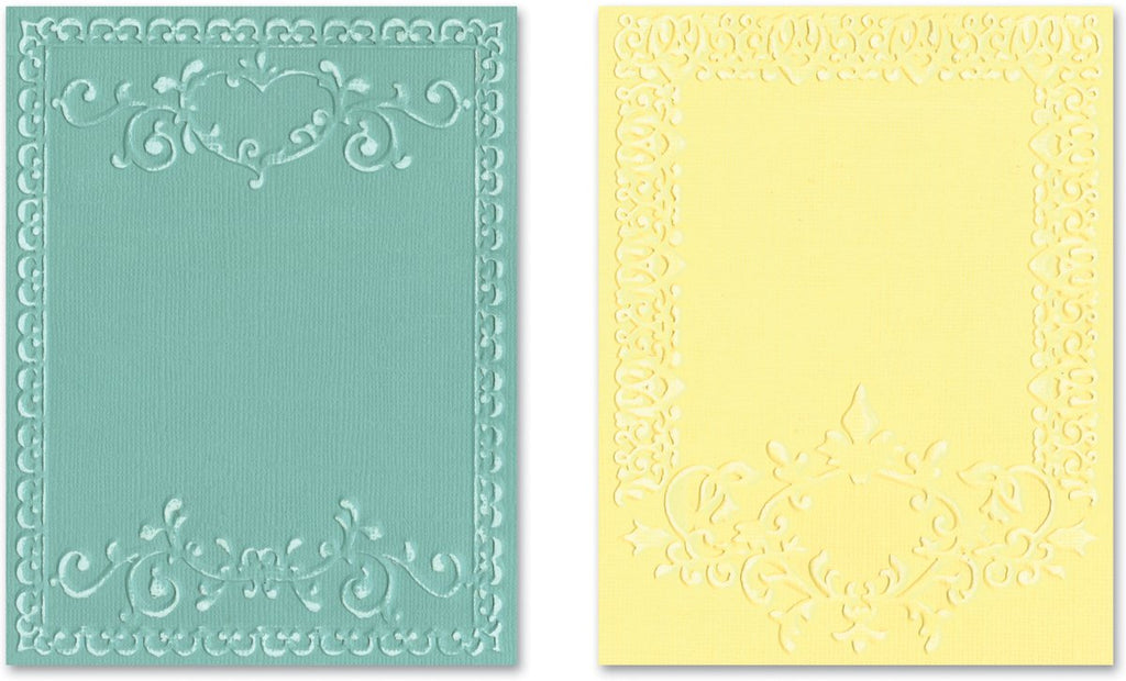 Sizzix Textured Impressions Embossing Folders 2/PK - Ornate Frames Set by Rachael Bright
