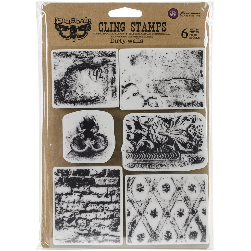 Prima Marketing Finnabair Cling Stamps 6"X7.5"-Dirty Walls