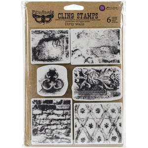 Prima Marketing Finnabair Cling Stamps 6"X7.5"-Dirty Walls