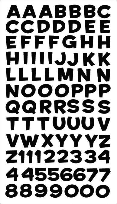 Sticko Alphabet Stickers-Fun House Black Metallic