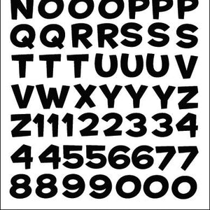 Sticko Alphabet Stickers-Fun House Black Metallic